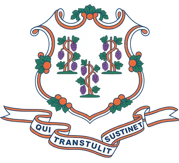 Connecticut state emblem representing official recognition for the Connecticut Bartending License certification