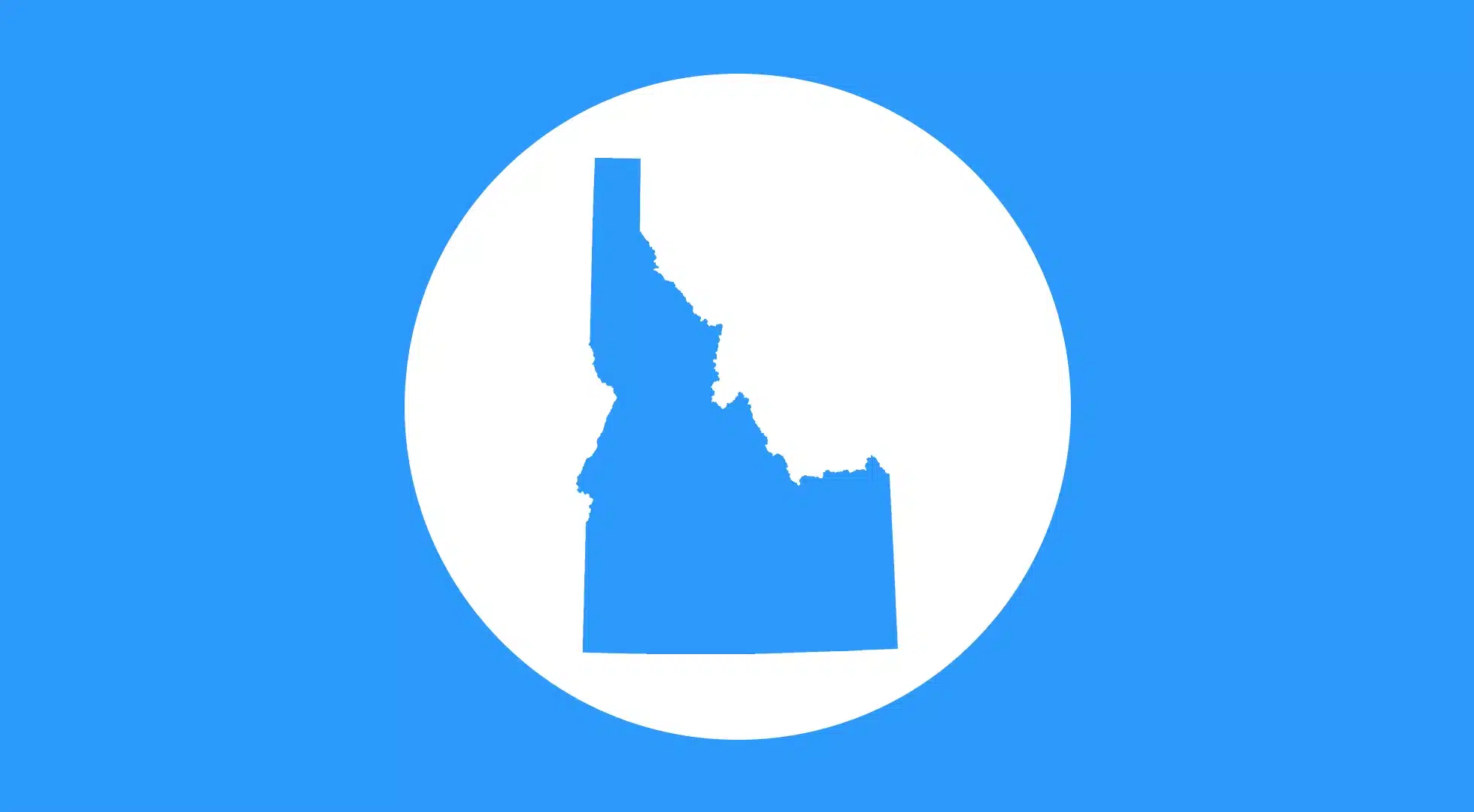 Blue silhouette of Idaho representing Tennessee Idaho License training and certification.