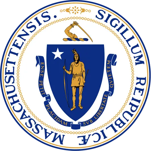 Official seal of Massachusetts representing the Massachusetts Bartending License and alcohol server certification authority.