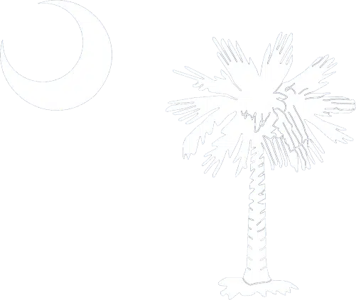 South Carolina palmetto tree and crescent moon emblem